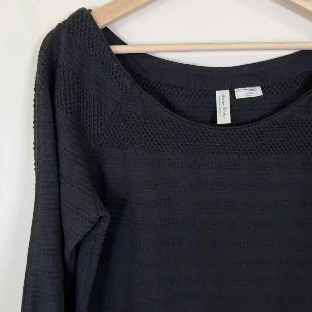 ANTHROPOLOGIE MEADOW RUE OFF SHOULDER TEXTURED TOP
